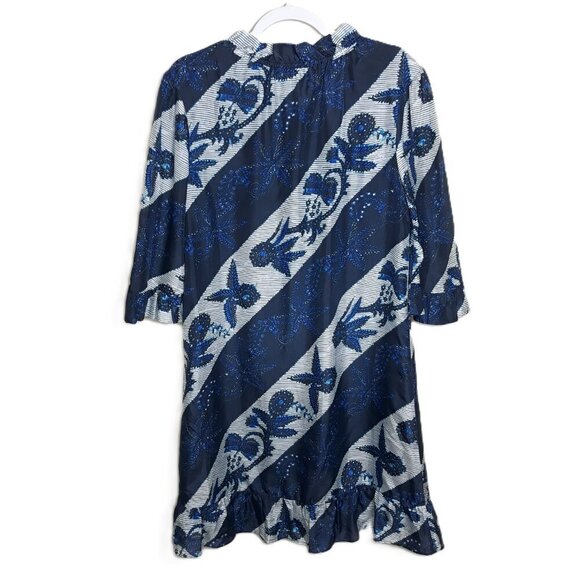 Figue Silk Floral Shift Dress S Lightweight Office Date Night Dark Romantic - Picture 7 of 10